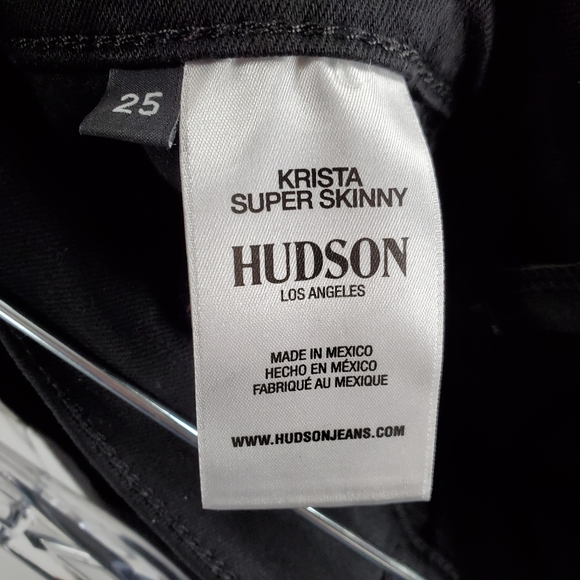 Hudson Krista Super Skinny Ankle Denim Jeans Black - Picture 7 of 11
